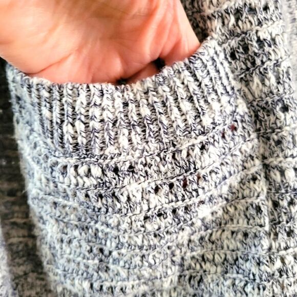 EC GAP OPEN FRONT CHUNKY KNIT CARDIGAN WITH POCLETS SZ.M - Picture 3 of 4